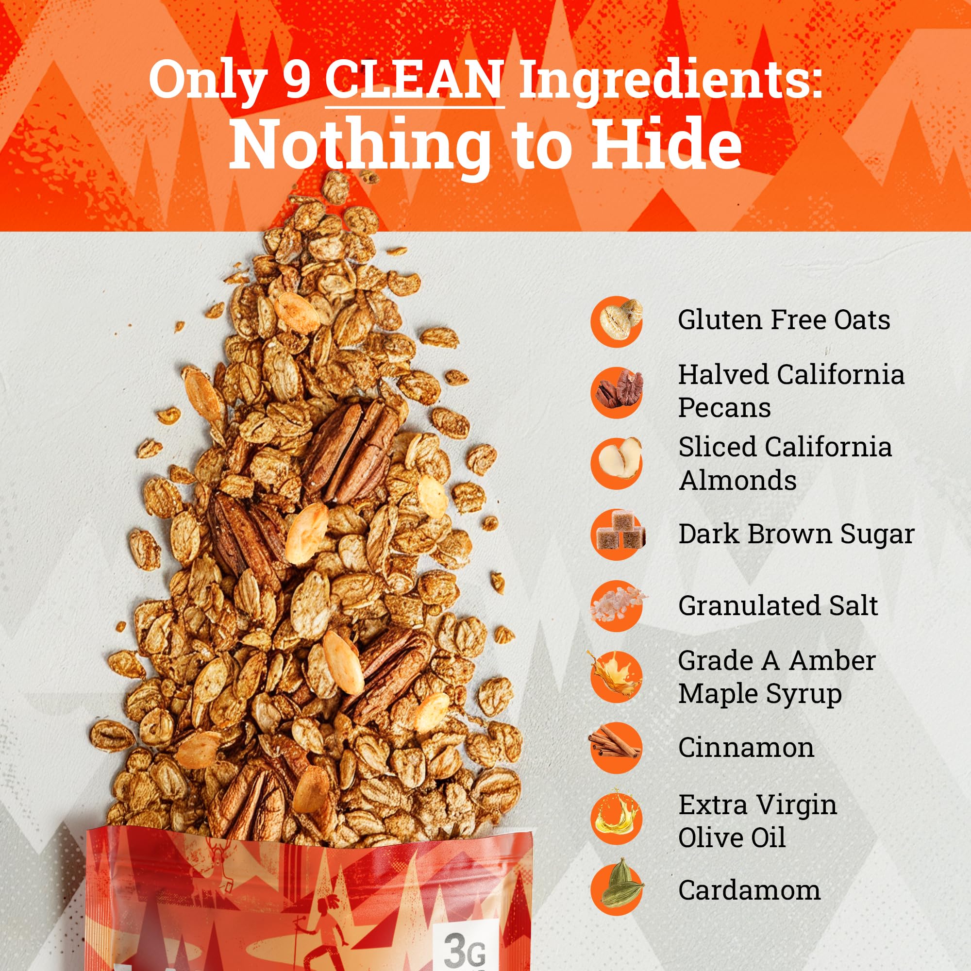 LADERA Almond Pecan Granola snack pack for on-the-go energy.