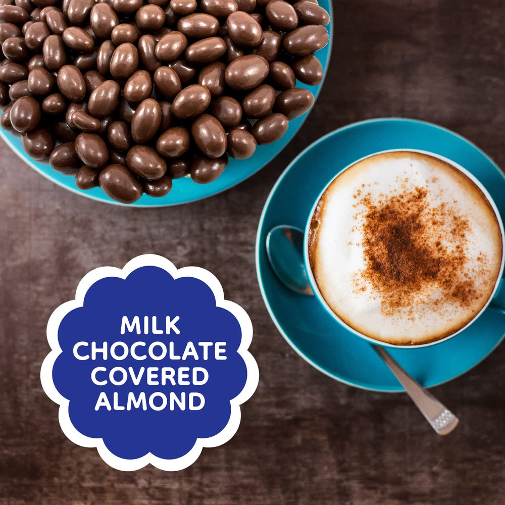 LAETAFOOD Milk Chocolate Covered Almonds party-favor-bins invite guests with a premium bite.