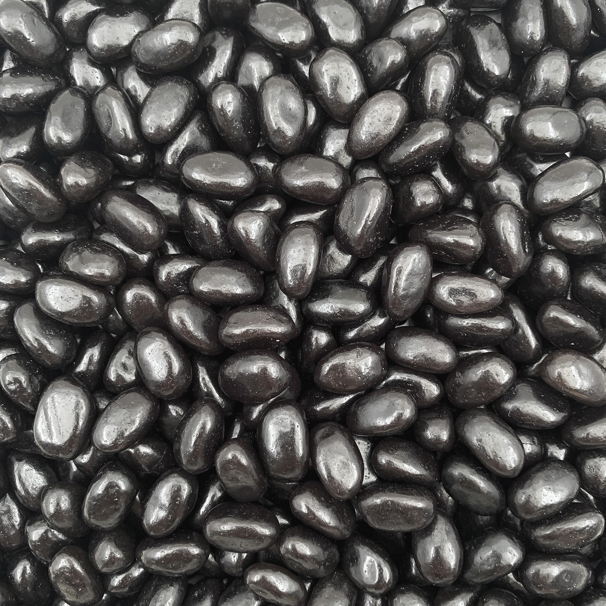 LAETAFOOD black licorice jelly beans bag with glossy shells for bulk buffets