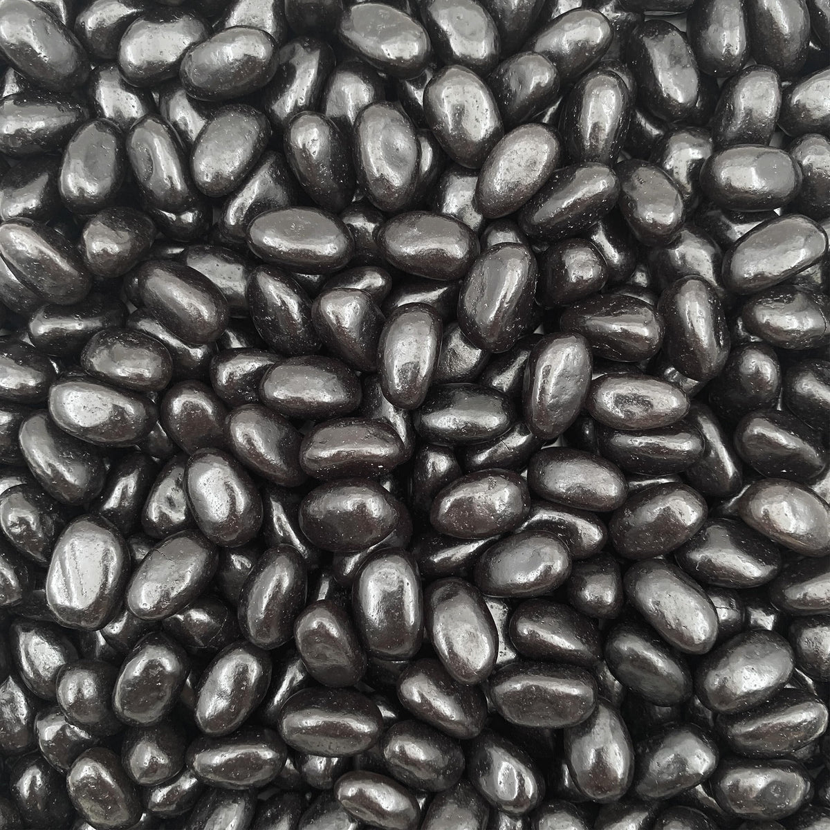 LAETAFOOD black licorice jelly beans bag with glossy shells for bulk buffets