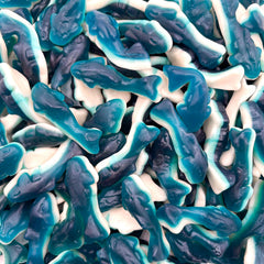 LAETAFOOD Blue Sharks gummy with blueberry side delivers a tangy, chewy bite