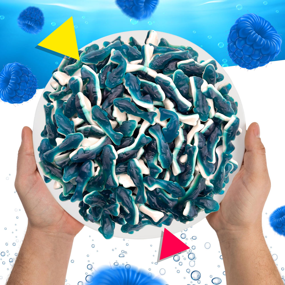 LAETAFOOD Blue Sharks gummies shine at birthdays and ocean-themed celebrations
