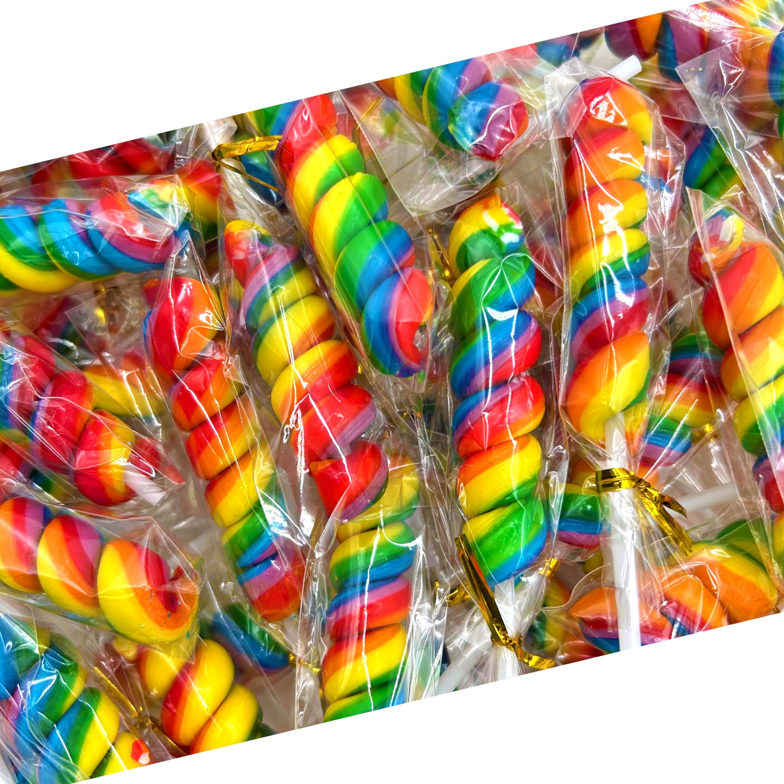 LAETAFOOD Bulk colorful lollipops provide affordable supplies for big events.