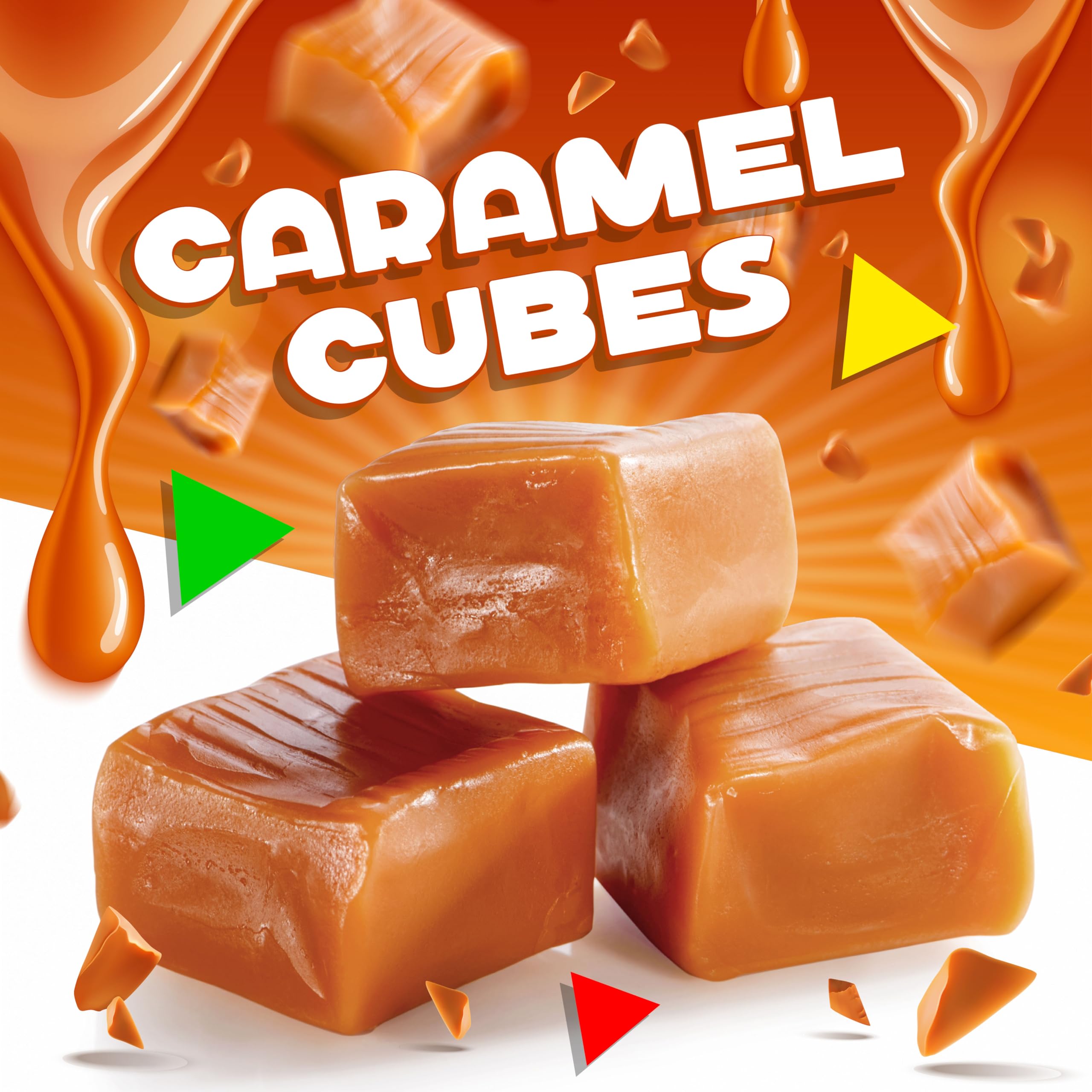 LAETAFOOD Caramel Cubes on dessert for easy caramel topping.