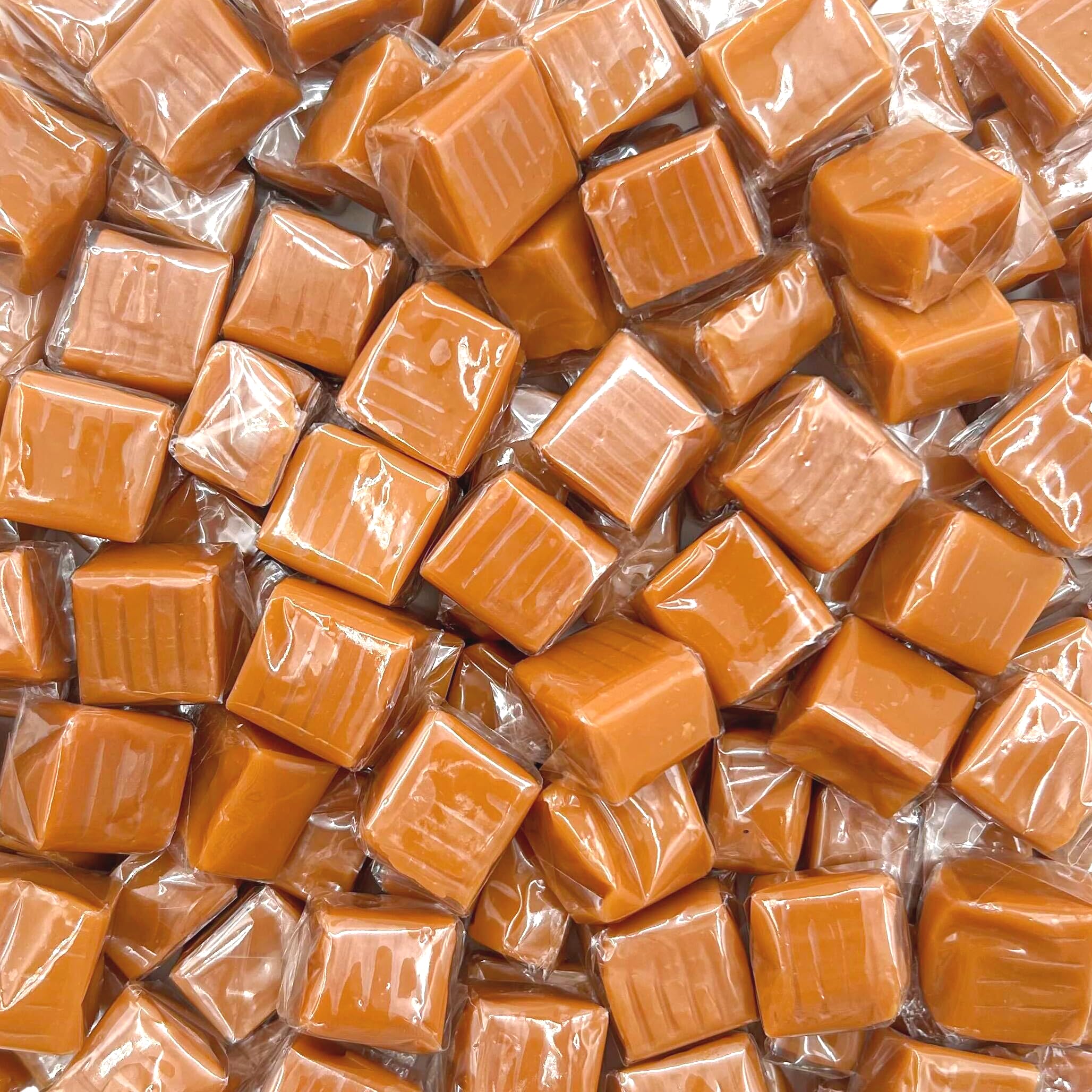 LAETAFOOD Caramel Cubes Pack 1lb: convenient on-the-go snack in a shareable bag.