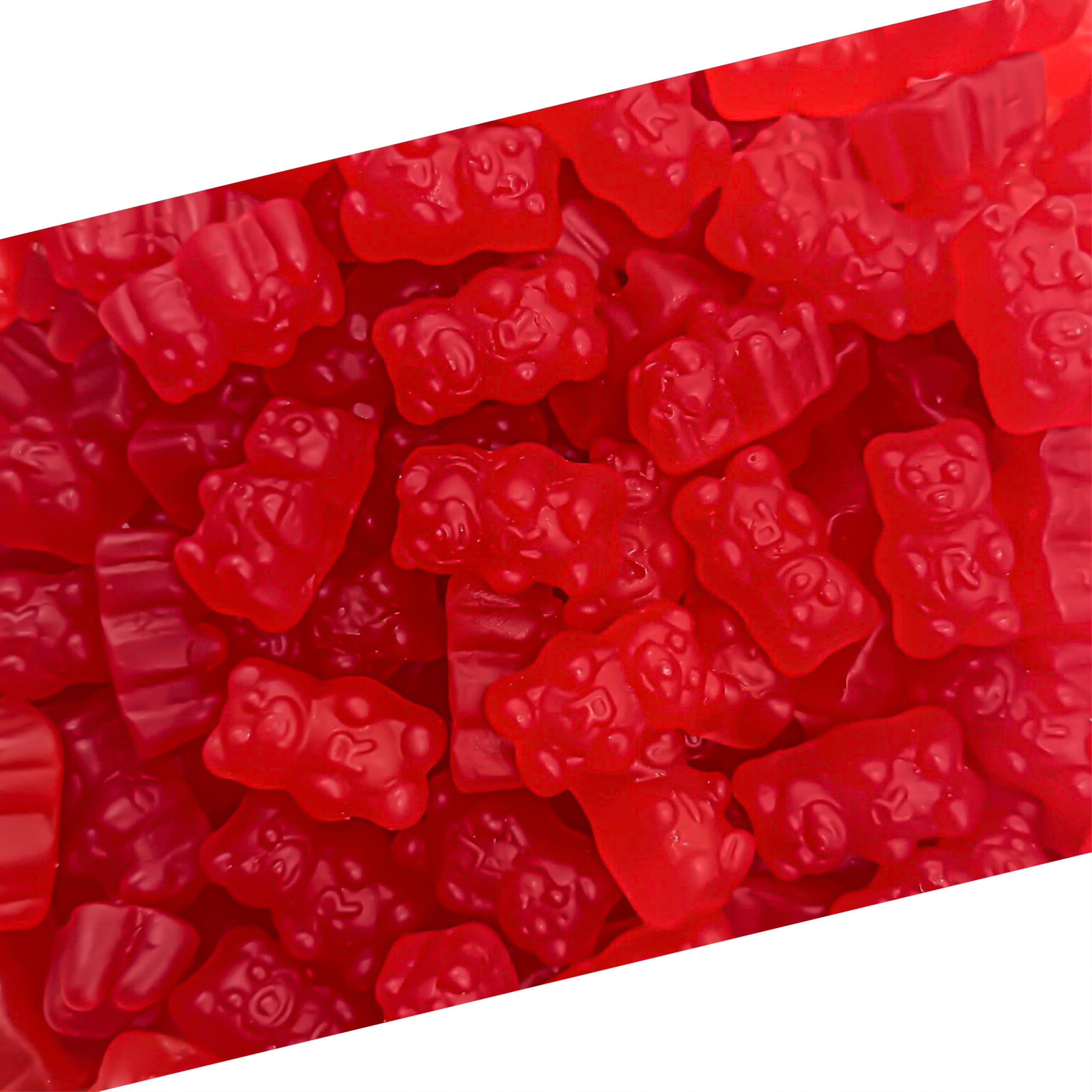 LAETAFOOD Cinnamon Bears in 2 lb bag for extended snacking and sharing.