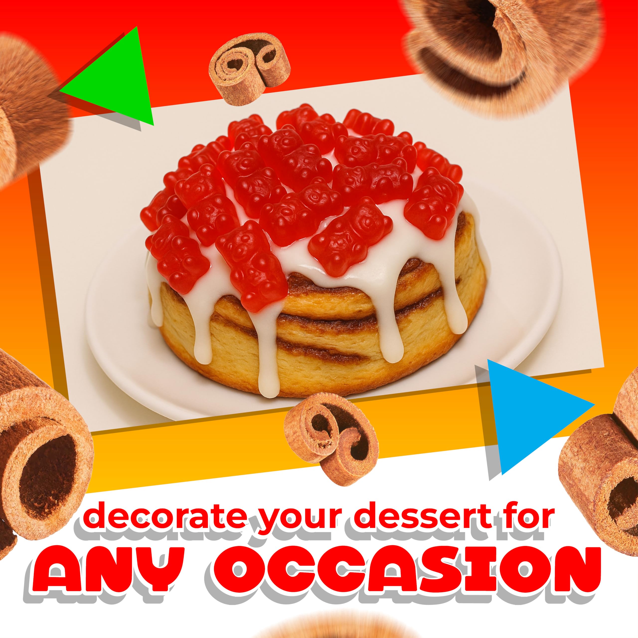 LAETAFOOD Cinnamon Bears as a cookie topping for extra spice.