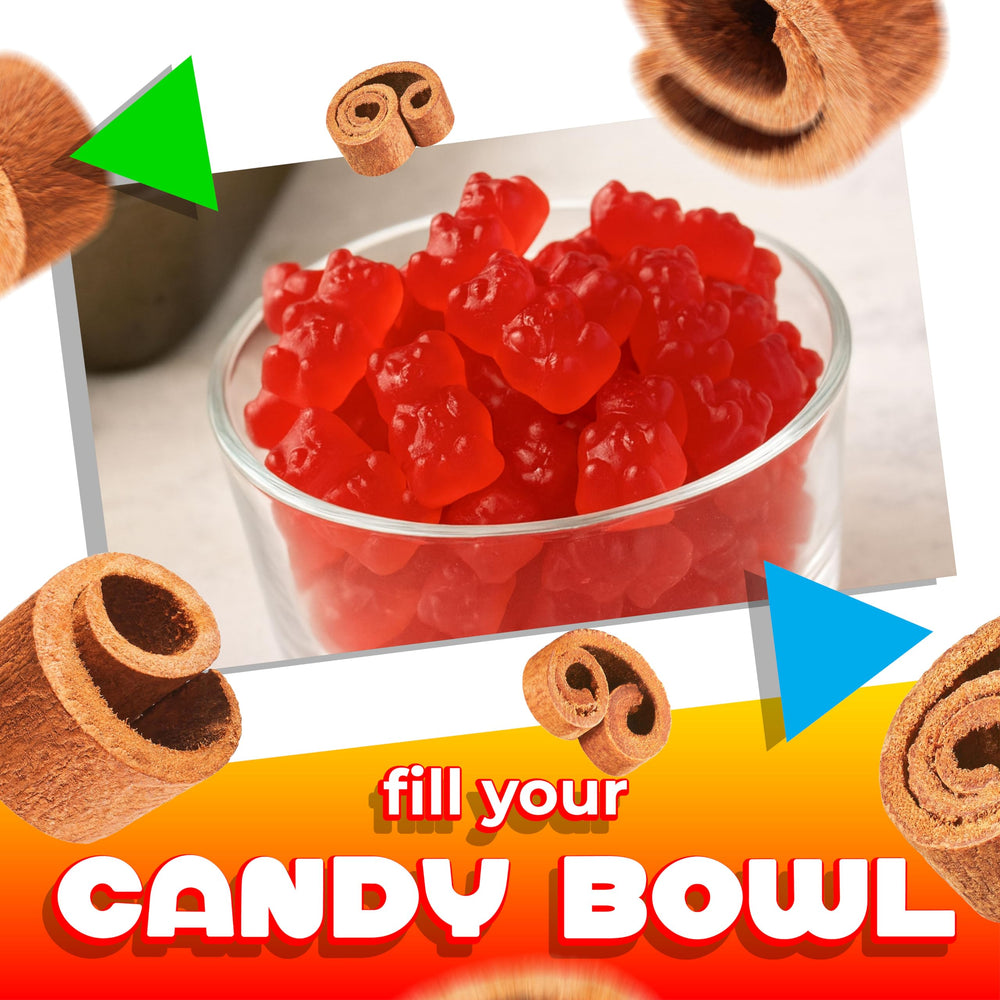 LAETAFOOD Cinnamon Bears on a party snack table for visual appeal.