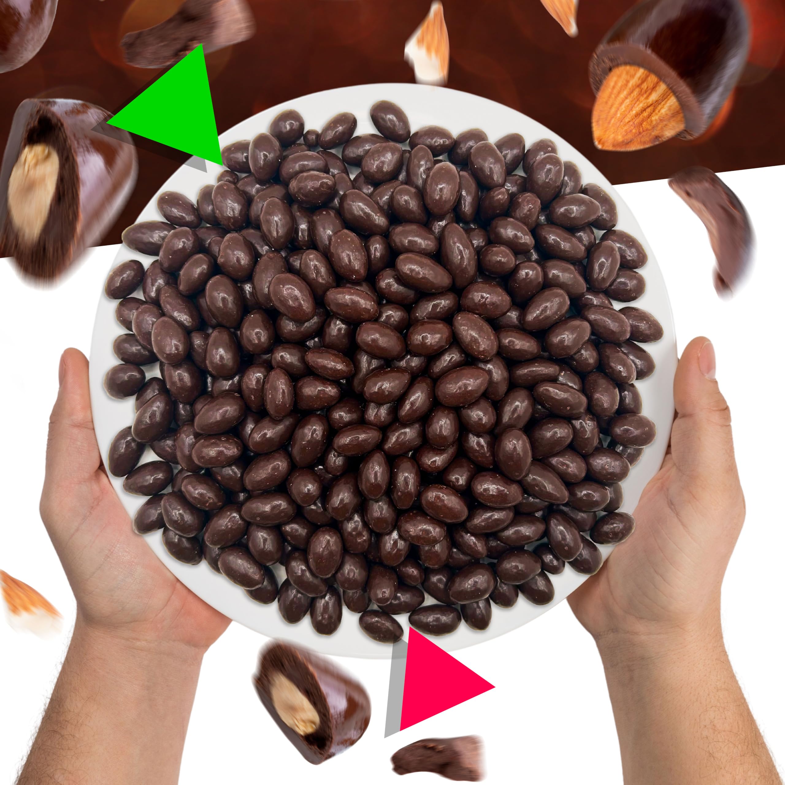 LAETAFOOD dark chocolate almonds ready for gift baskets and party favors.