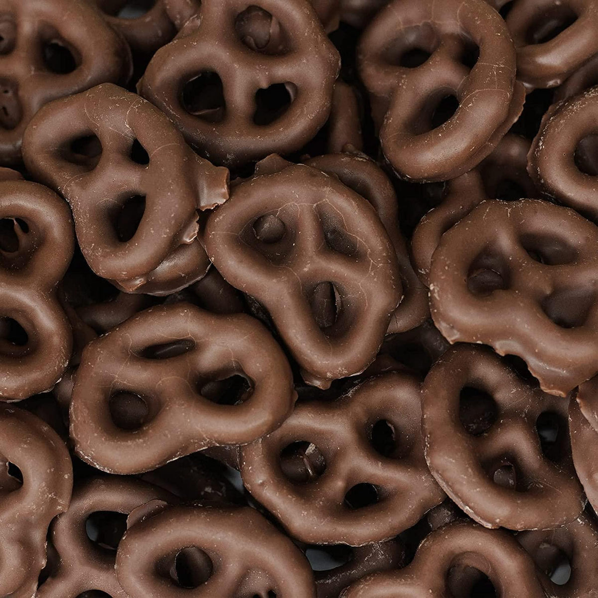 LAETAFOOD dark chocolate pretzels in a 40 oz bag for sharing.