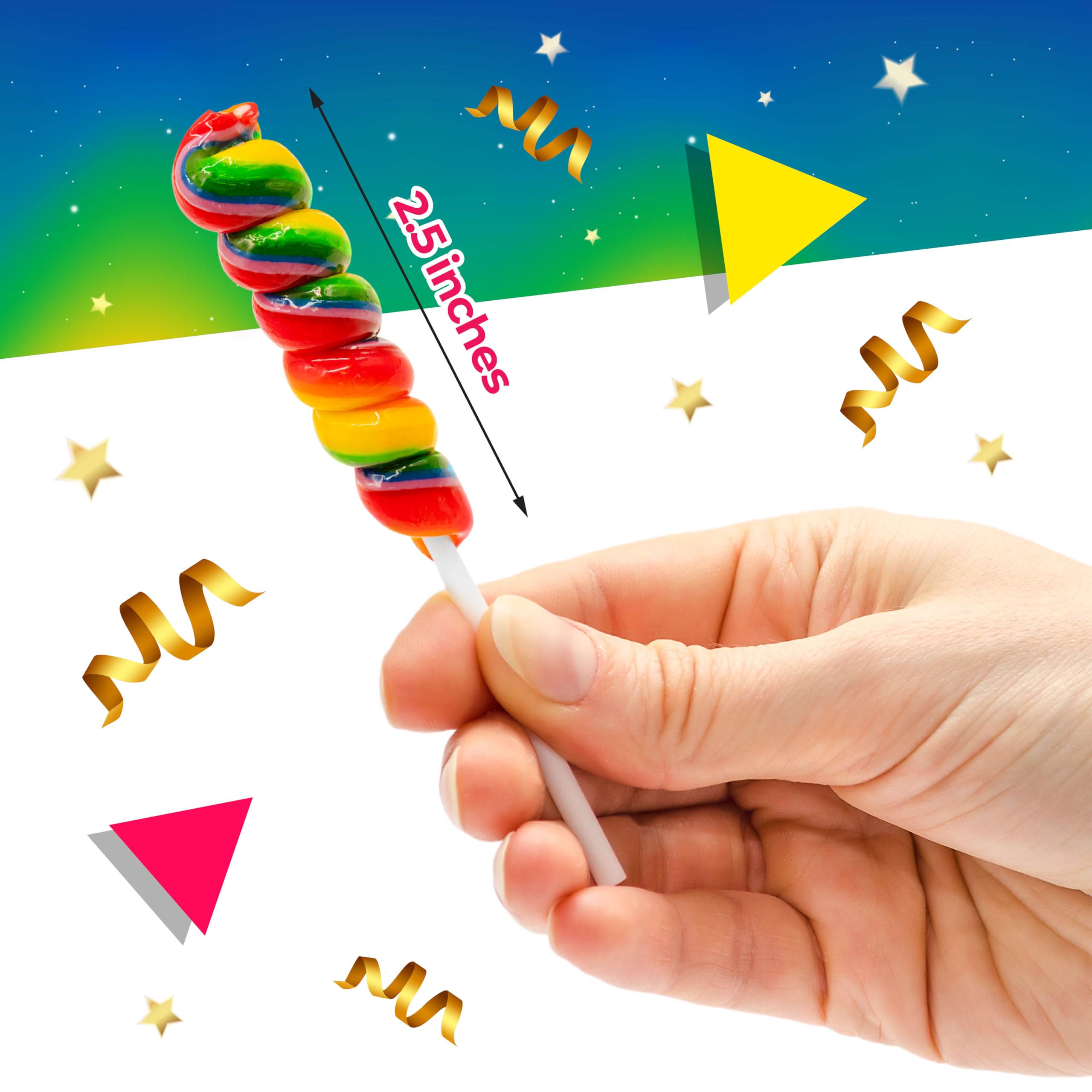 LAETAFOOD Easter candy display with colorful lollipops creates a festive buffet.