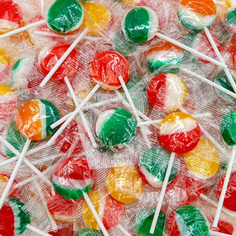 LAETAFOOD Fruit Lollipops 80-count bulk box, ideal for gatherings and celebrations