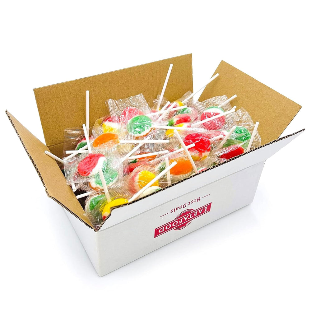 LAETAFOOD Fruit Lollipops individually wrapped packaging for easy sharing