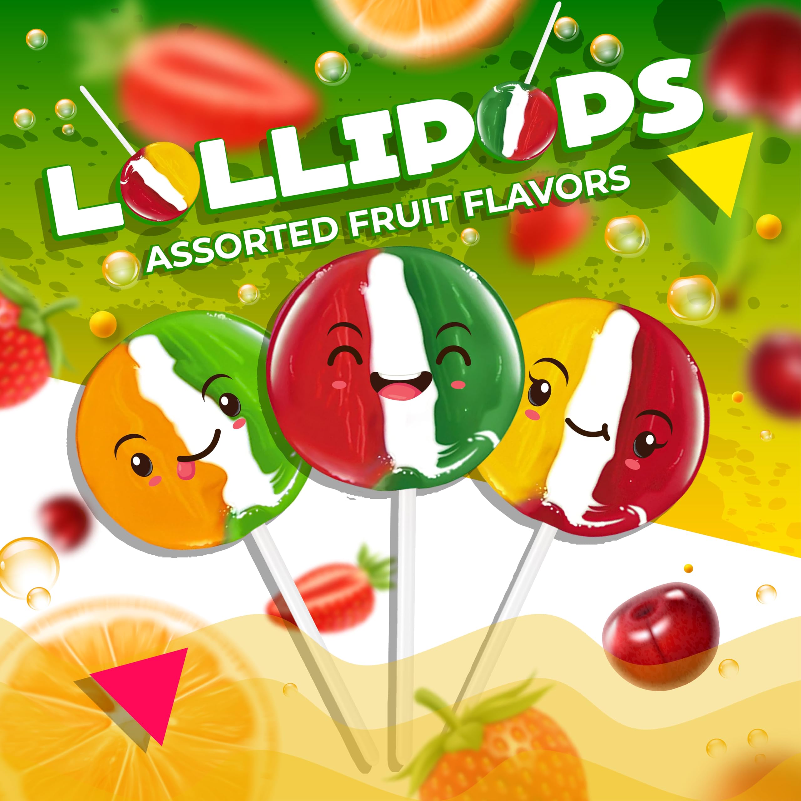 LAETAFOOD Fruit Lollipops on office candy bowl, a quick treat for breaks