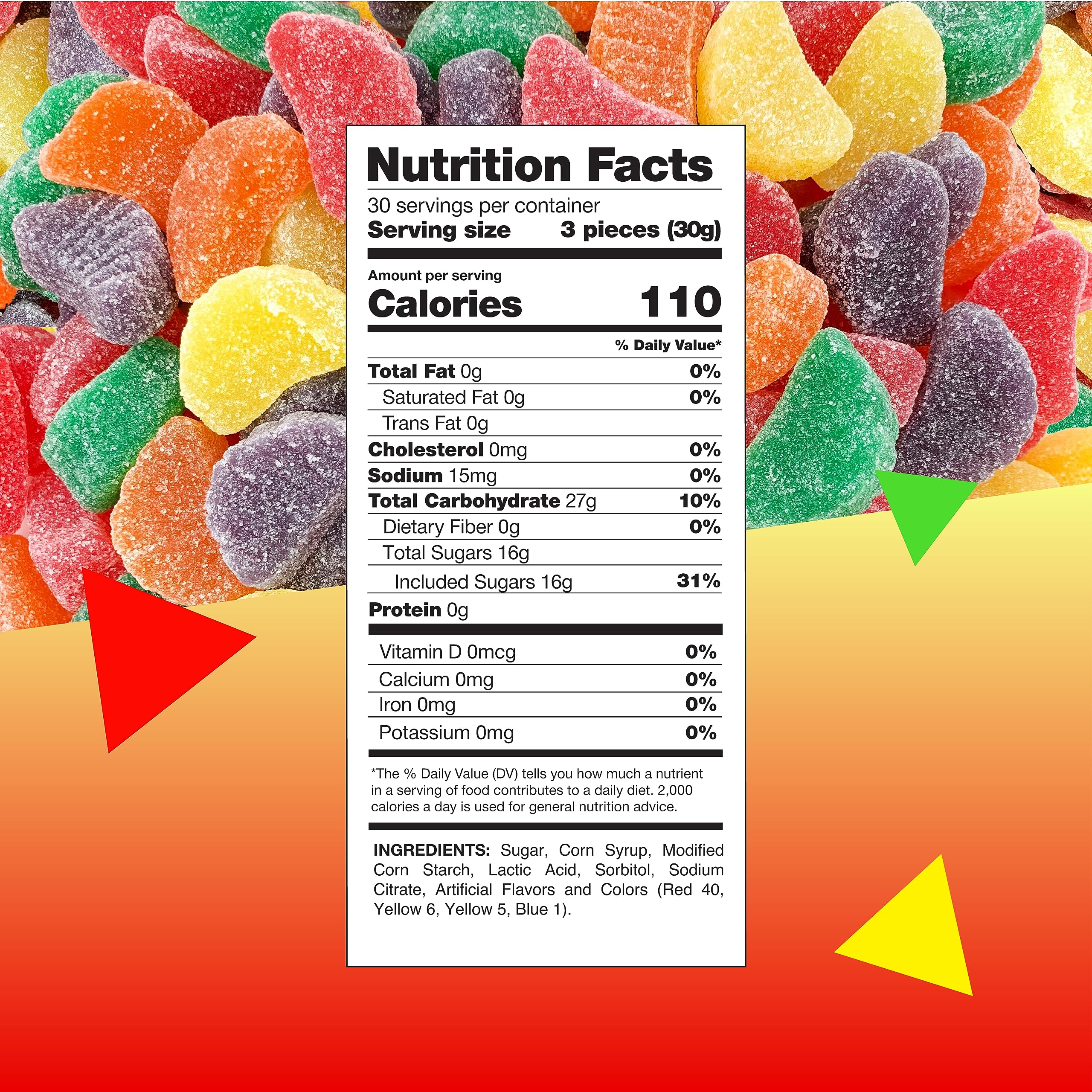 LAETAFOOD Fruit Slices Candy colorful assortment ideal for snacking