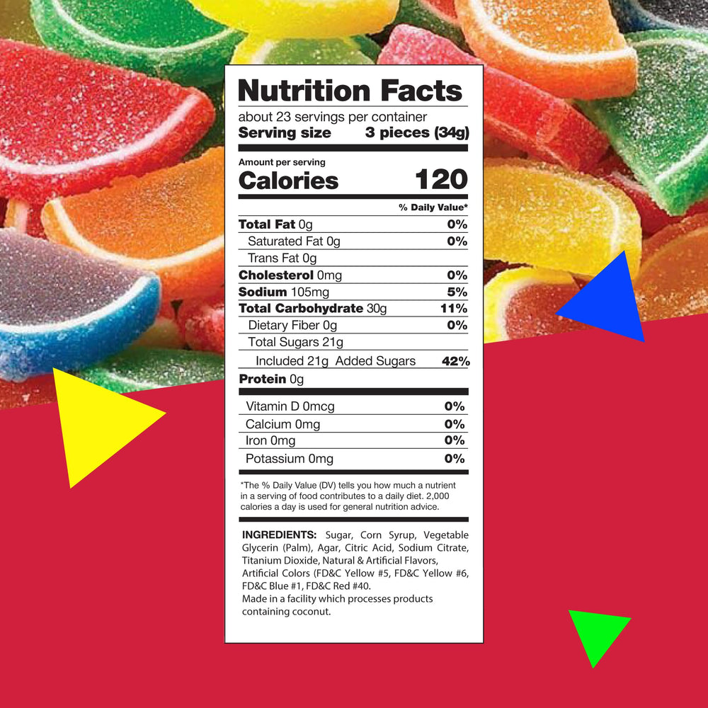 LAETAFOOD jelly candy closeup reveals bright colors and glossy sugar coating
