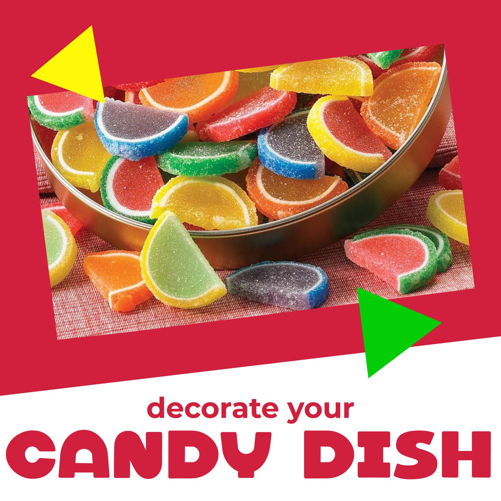 LAETAFOOD jelly candy party table display showcasing festive colors