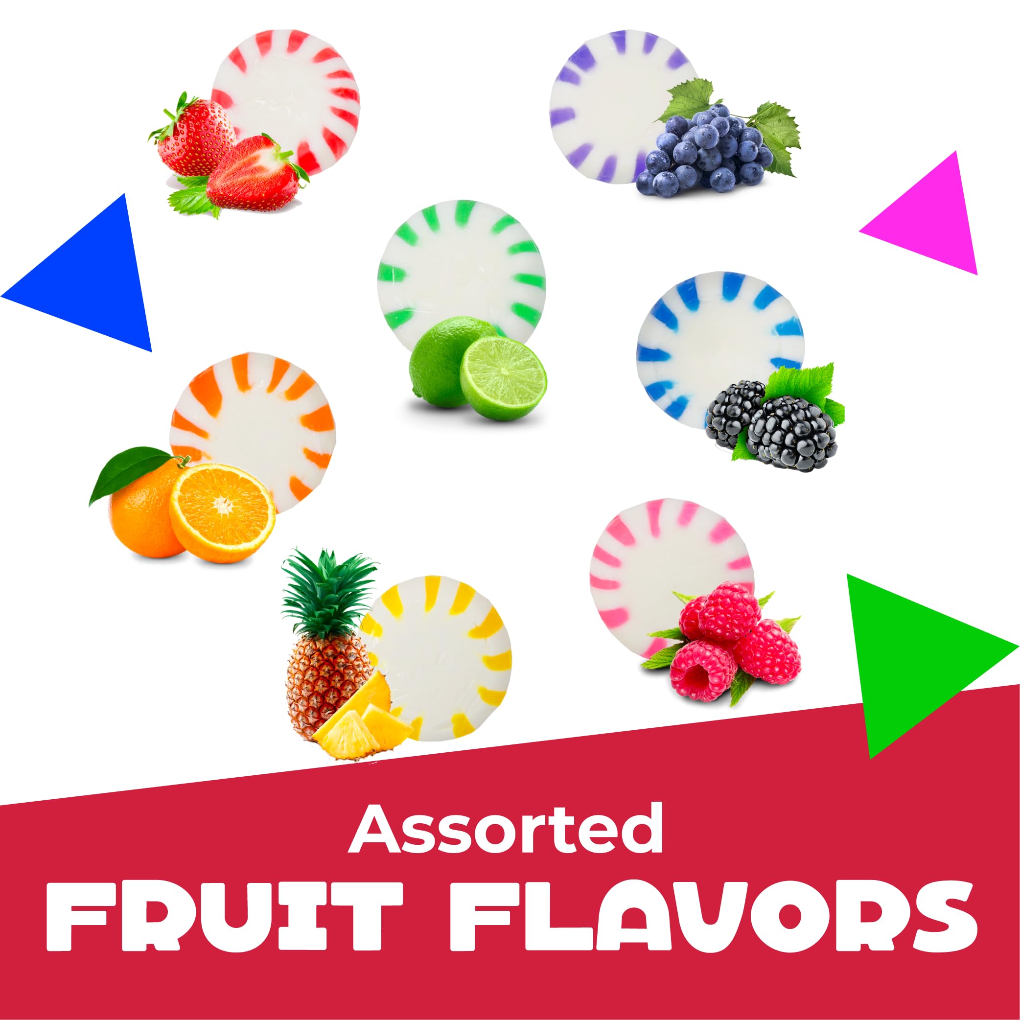 LAETAFOOD Fruit Starlights packaging adds color to candy jars and buffets.