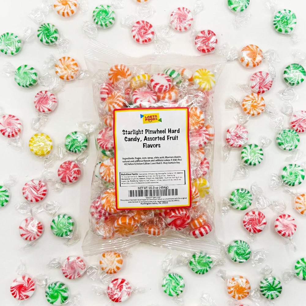 Laetafood Fruit Starlights individually wrapped candies offer convenient snacking options.