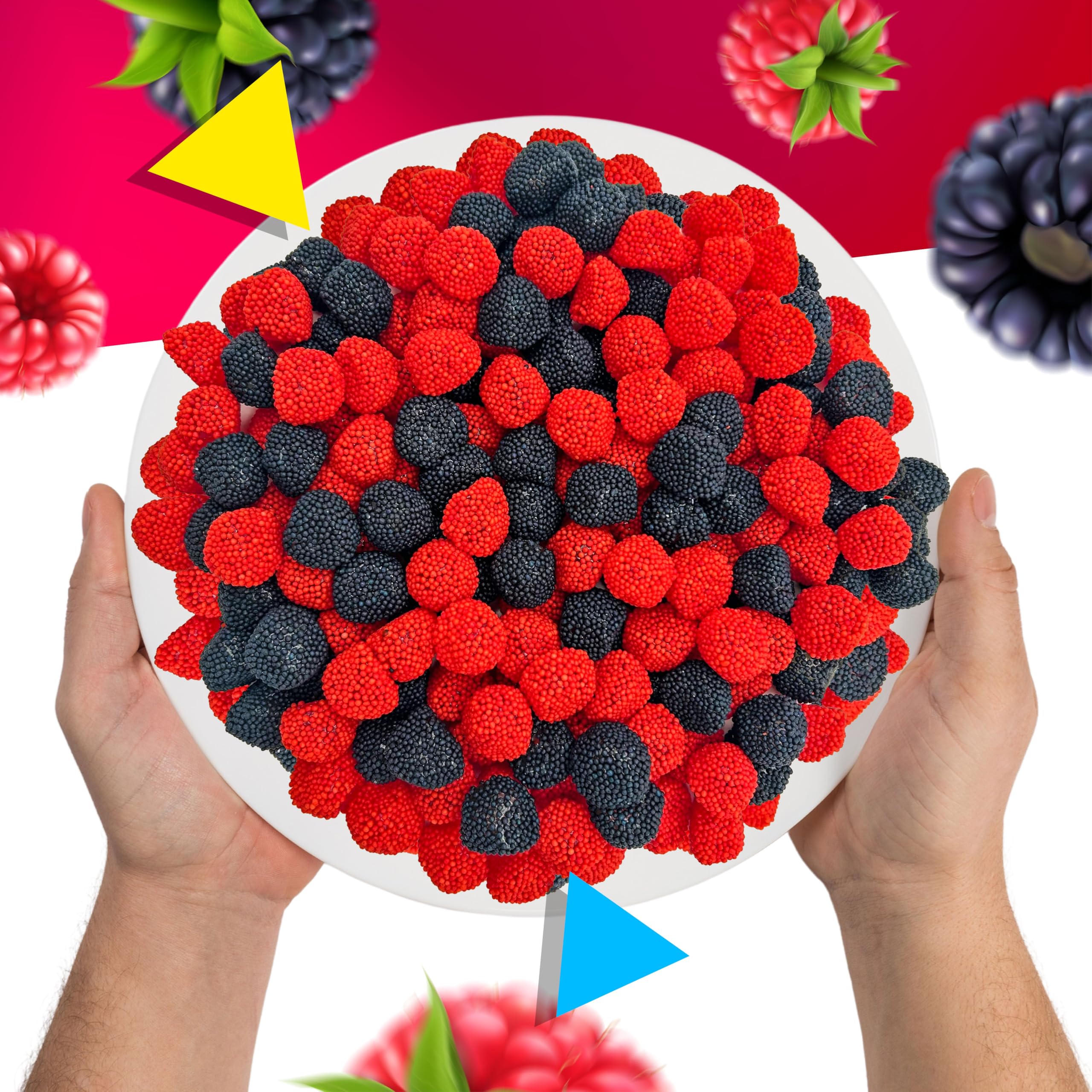LAETAFOOD Gift Basket Berry Candy adds delightful color to gifting occasions.