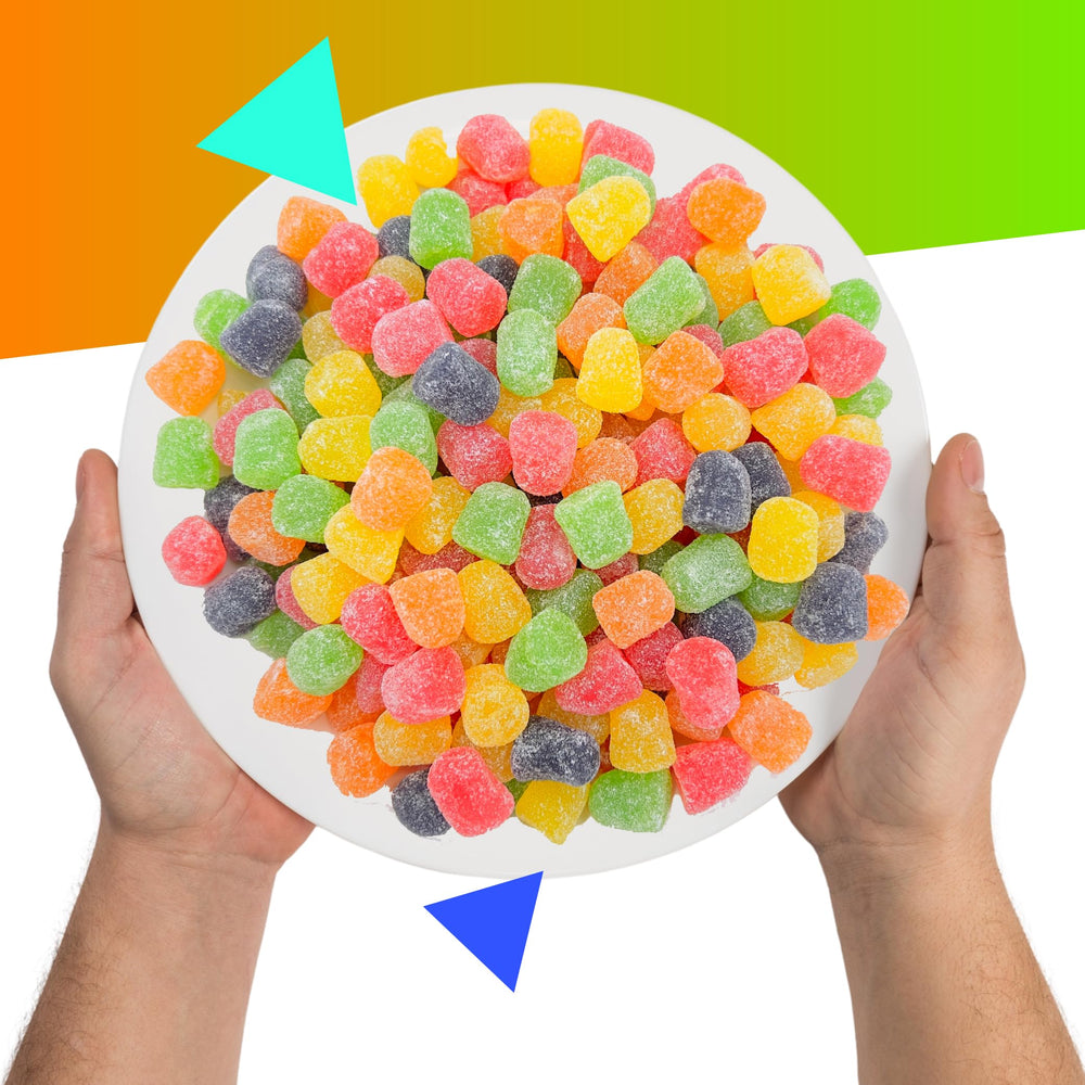 LAETAFOOD Gum Drops with sugar-dusted finish, ideal for jars and gift displays.