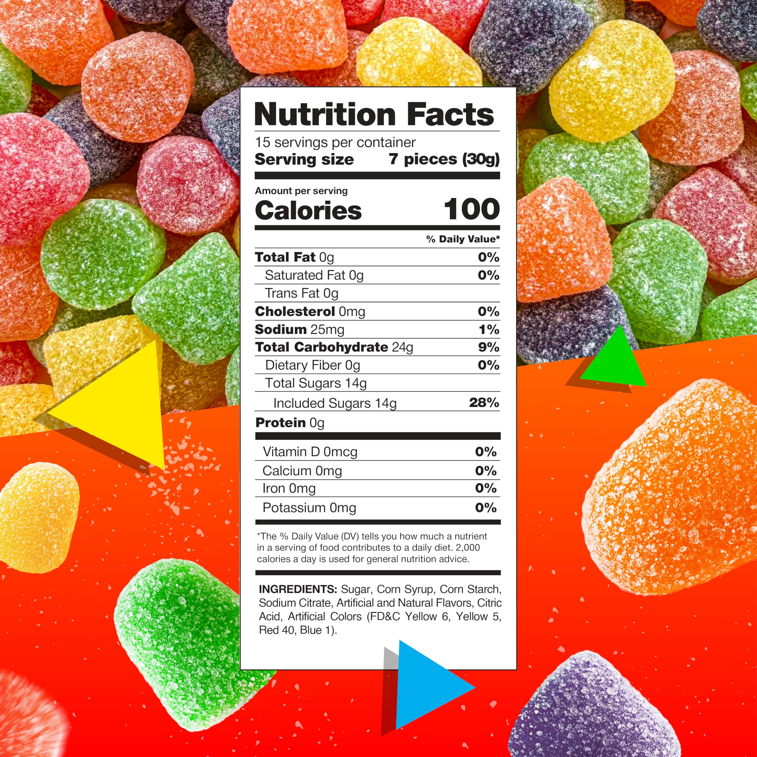 LAETAFOOD Gum Drops orange flavor close-up showcases vibrant color for desserts