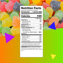 LAETAFOOD Gum Drops strawberry flavor shown in a bright, chewy bite.