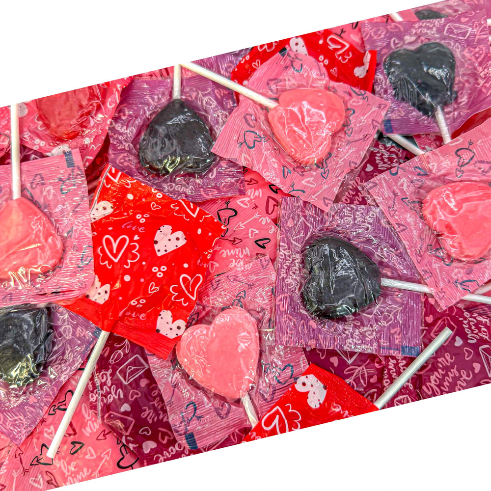 LAETAFOOD heart lollipops 90-count bag ready for festive display