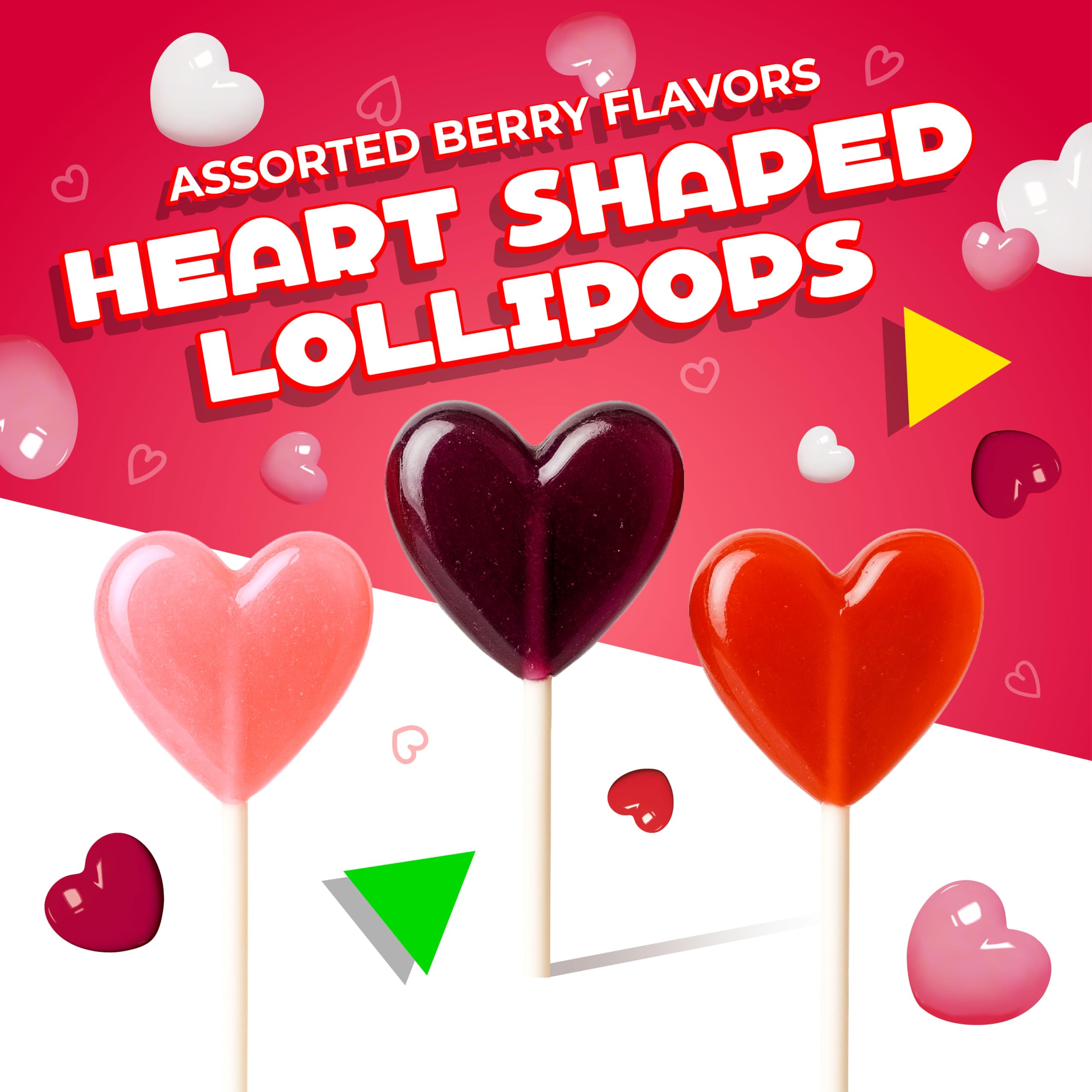 LAETAFOOD heart lollipops strawberry flavor for treats