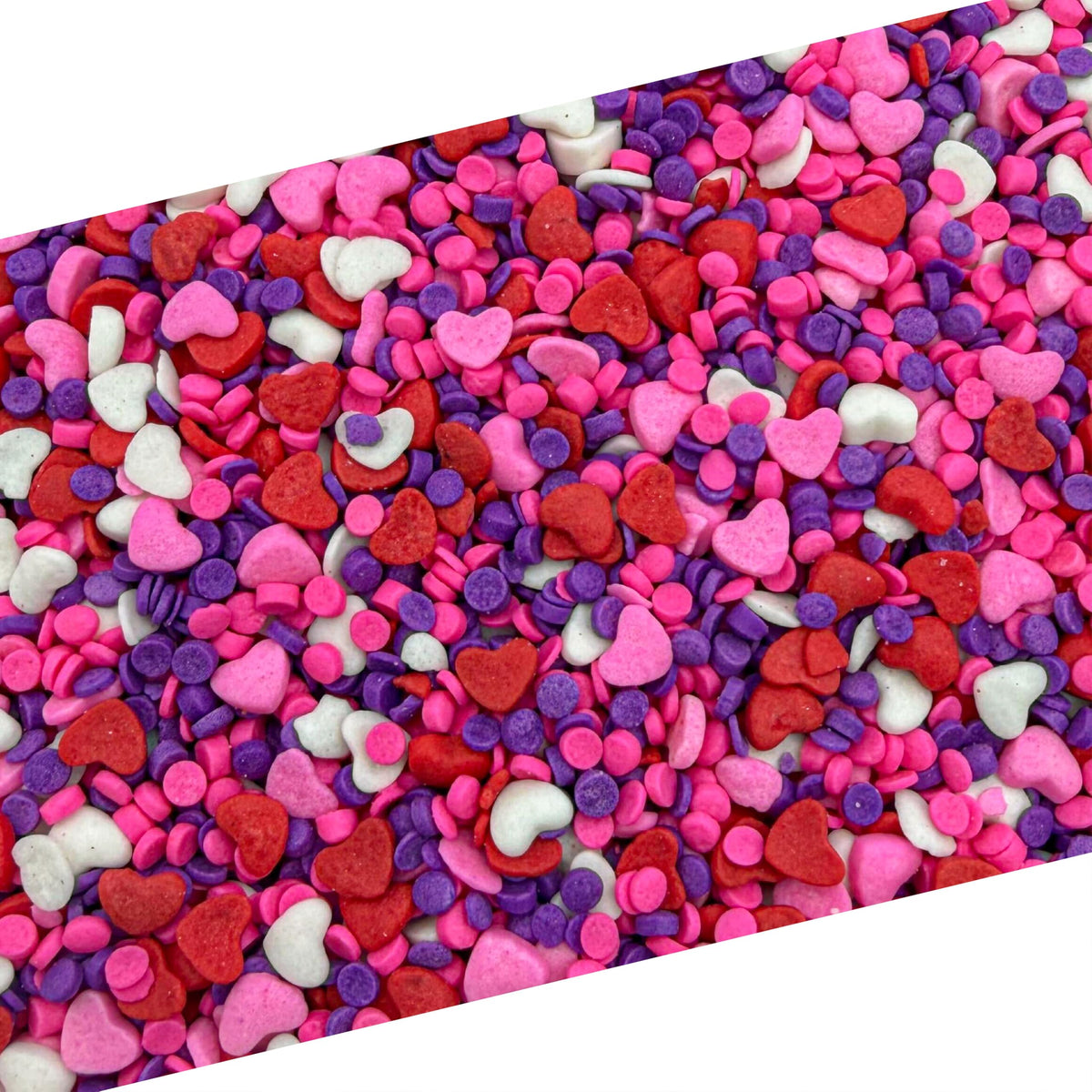 LAETAFOOD Heart Sprinkles 8oz bag adds festive color to cookies and cakes.