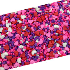 LAETAFOOD Heart Sprinkles 8oz bag adds festive color to cookies and cakes.