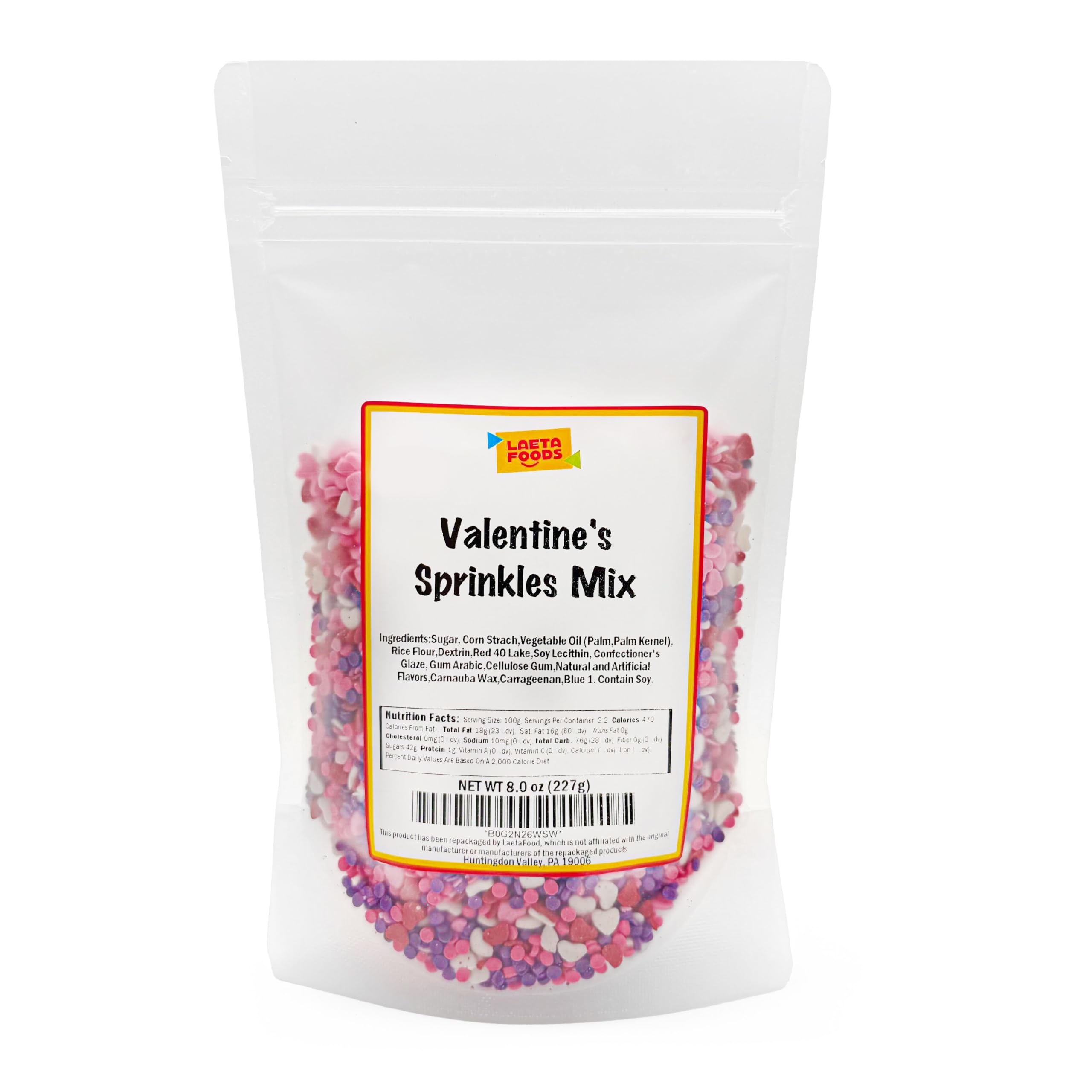 LAETAFOOD Heart Sprinkles elevate party dessert tables with color and charm.