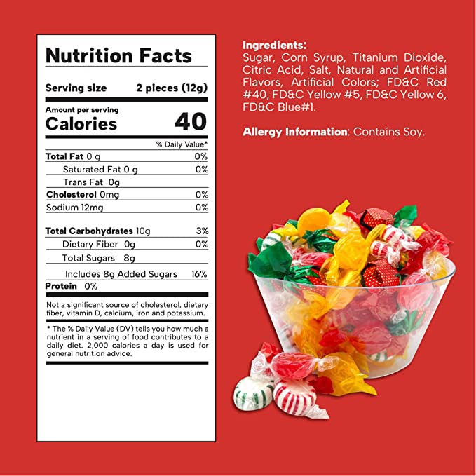 LAETAFOOD hostess candy bowl display with colorful pieces for entertaining guests.
