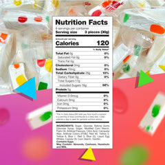LAETAFOOD Jujube Nougat Candy bag back lists details for 9 oz packaging.