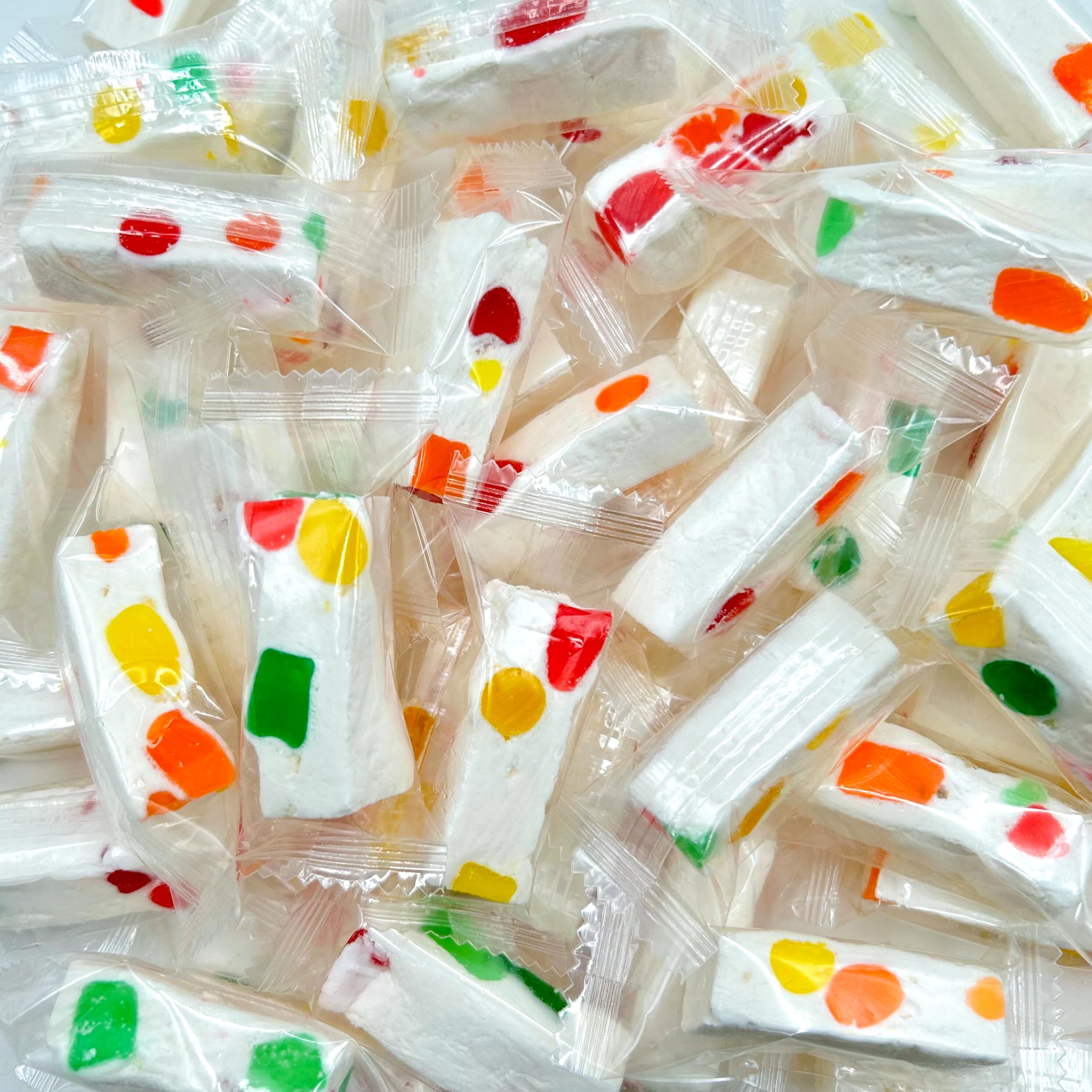 LAETAFOOD Jujube Nougat Candy bag front with bite-sized snack pieces.