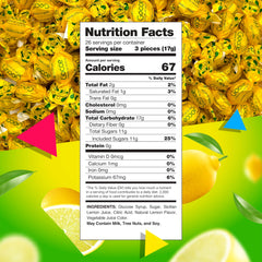 LAETAFOOD Lemon candy individually wrapped pieces for convenient office snacks.