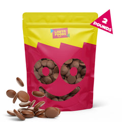 LAETAFOOD Merckens wafers for coating cookies with creamy milk chocolate.