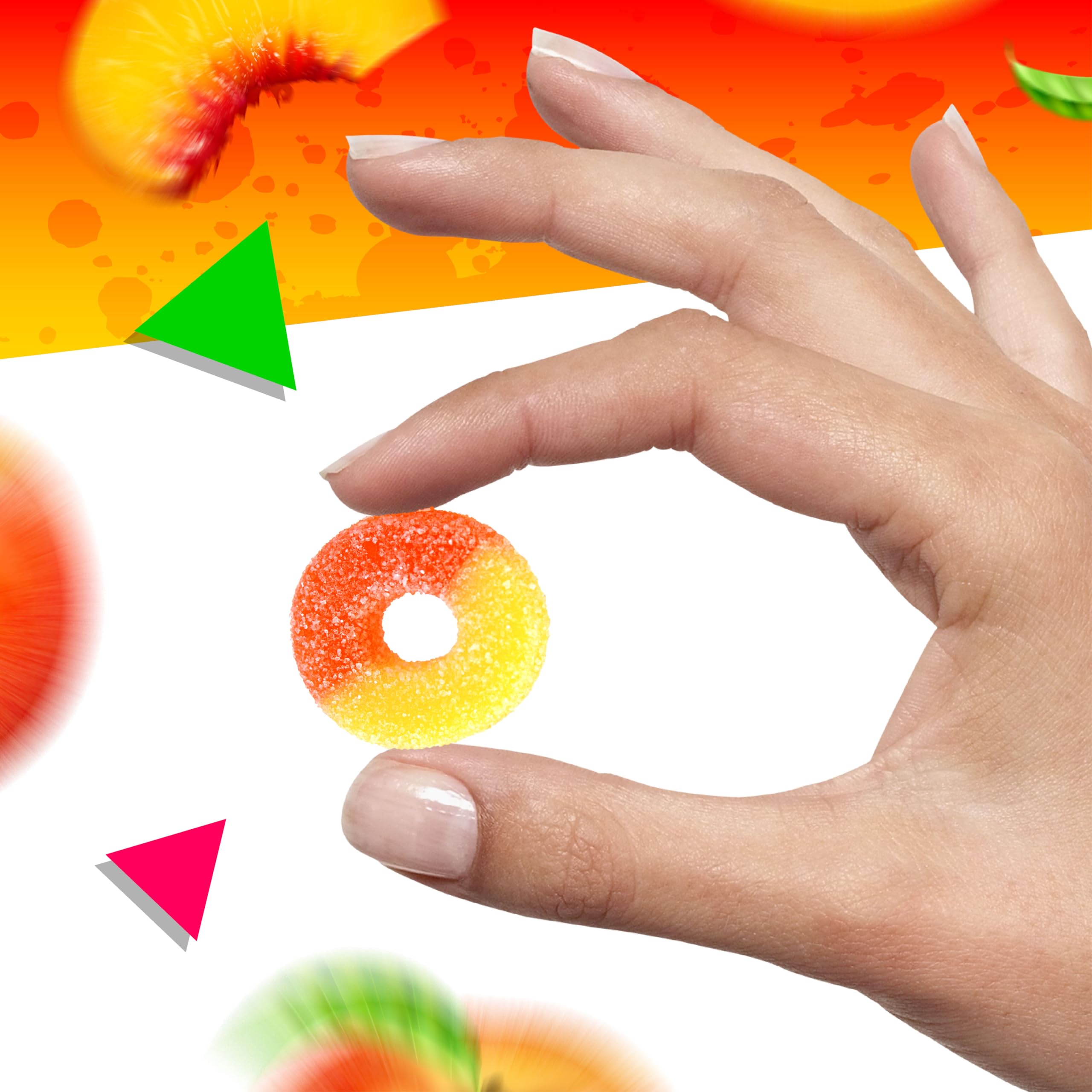 LAETAFOOD Peach Rings arranged in snack platters for receptions