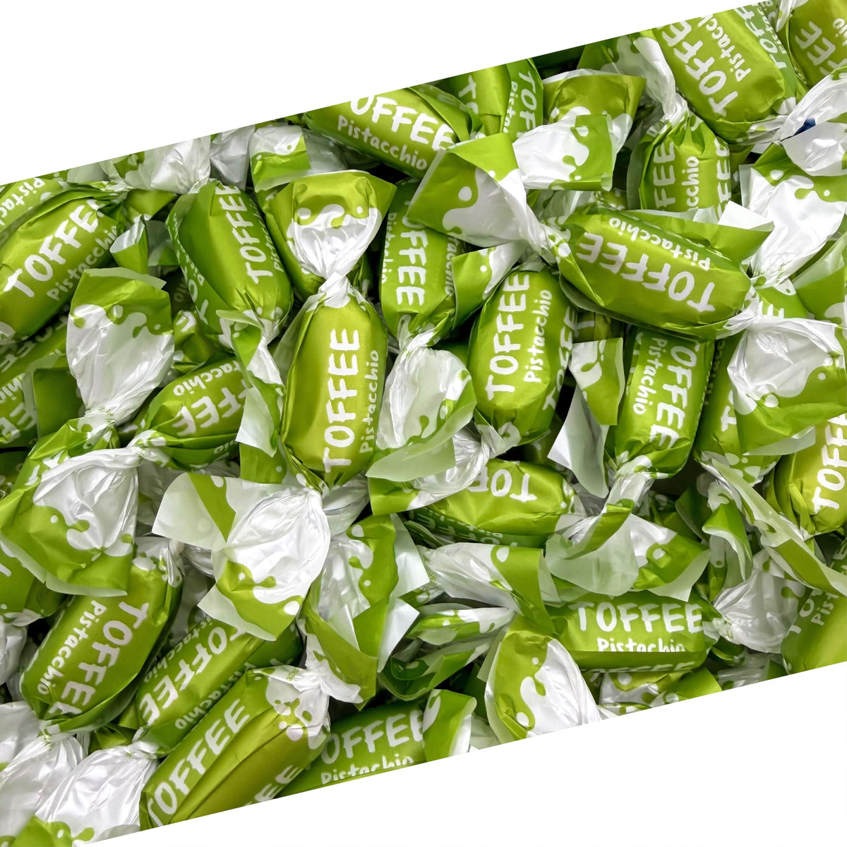 LAETAFOOD Rossana Pistachio Candy 1lb bag close-up of pistachio toffee for gifting