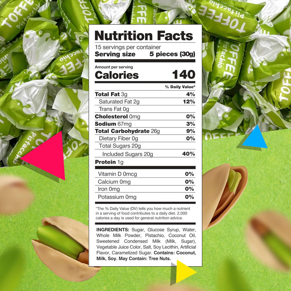 LAETAFOOD Rossana pistachio candy individually wrapped for office bowls