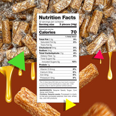 LAETAFOOD Sesame Honey Crunch Bars unwrapped for quick, tasty desk-side snacking