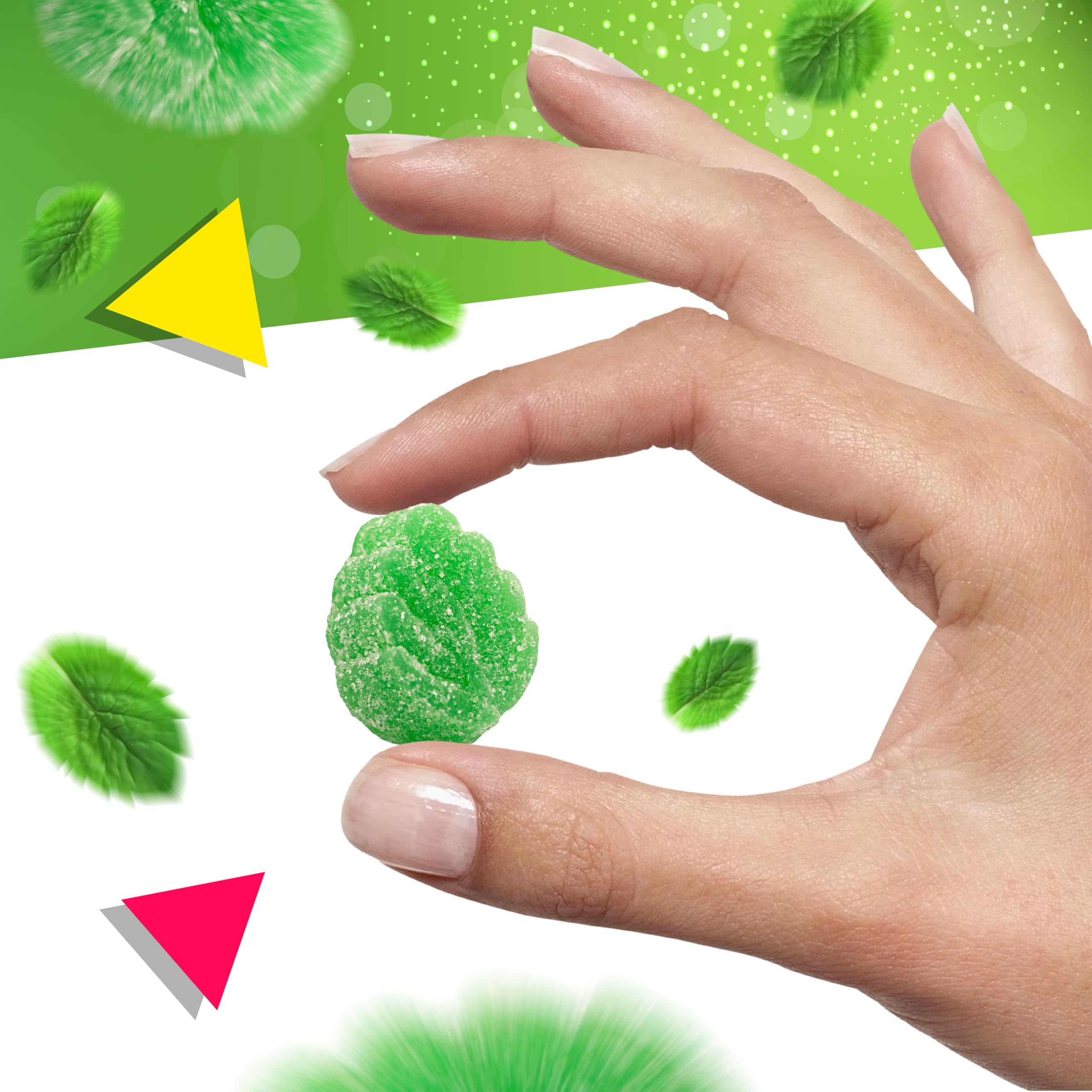 LAETAFOOD spearmint leaves candy serving at office, reviving moment