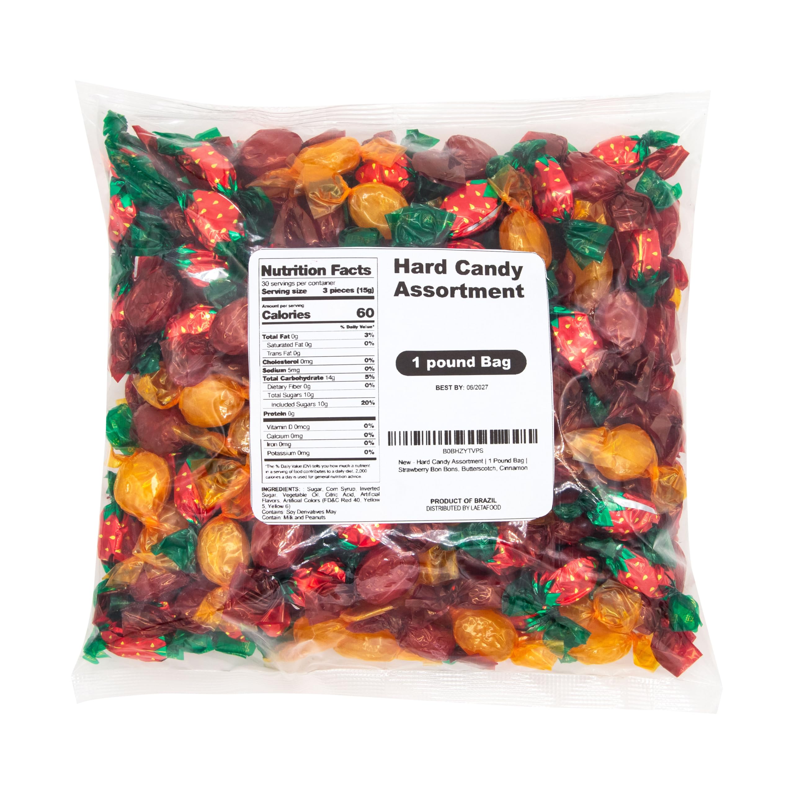 LAETAFOOD strawberry-filled bon bons with bright flavor for candy bowls