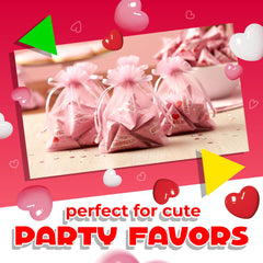 LAETAFOOD Strawberry Hearts colors brighten gift bags and Easter displays.