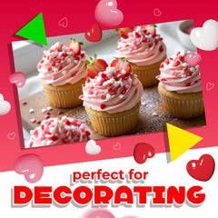 LAETAFOOD Strawberry Hearts Candy decorates dessert tables with nostalgic charm