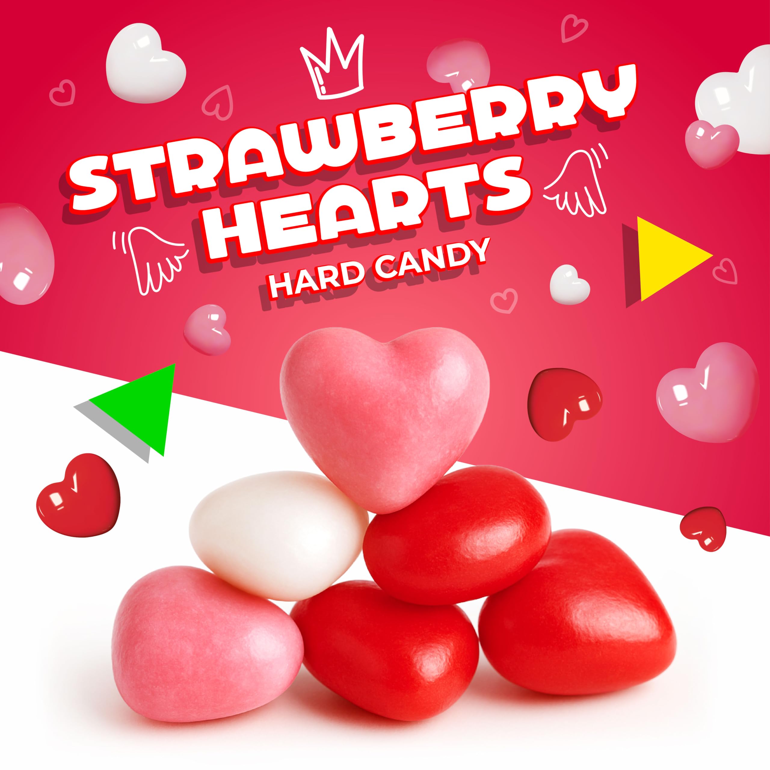 LAETAFOOD Strawberry Hearts Candy glossy hearts attract attention at buffets