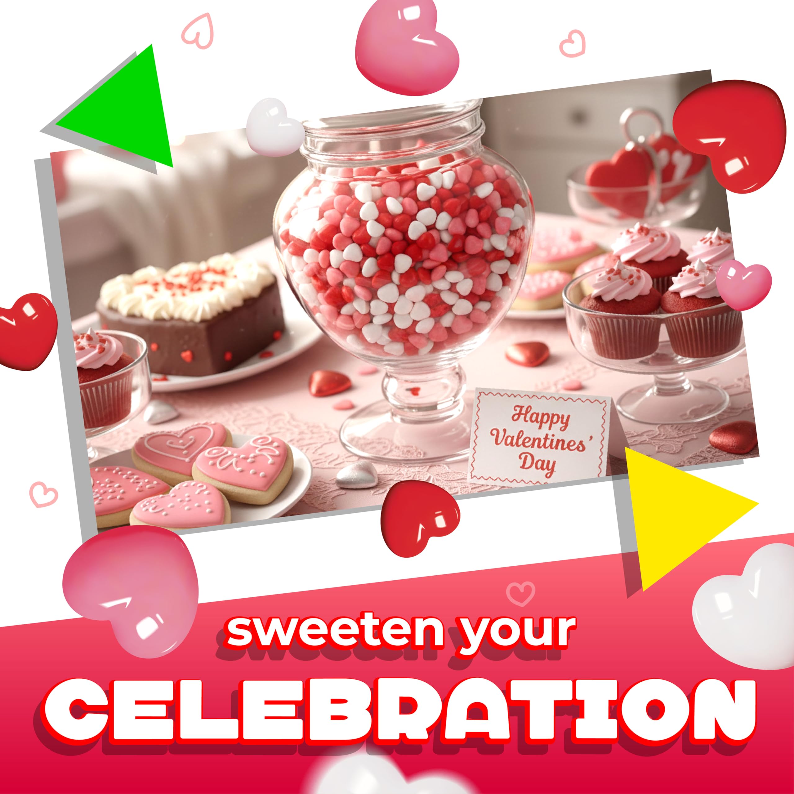 LAETAFOOD Strawberry Hearts Candy perfect for themed parties and celebrations