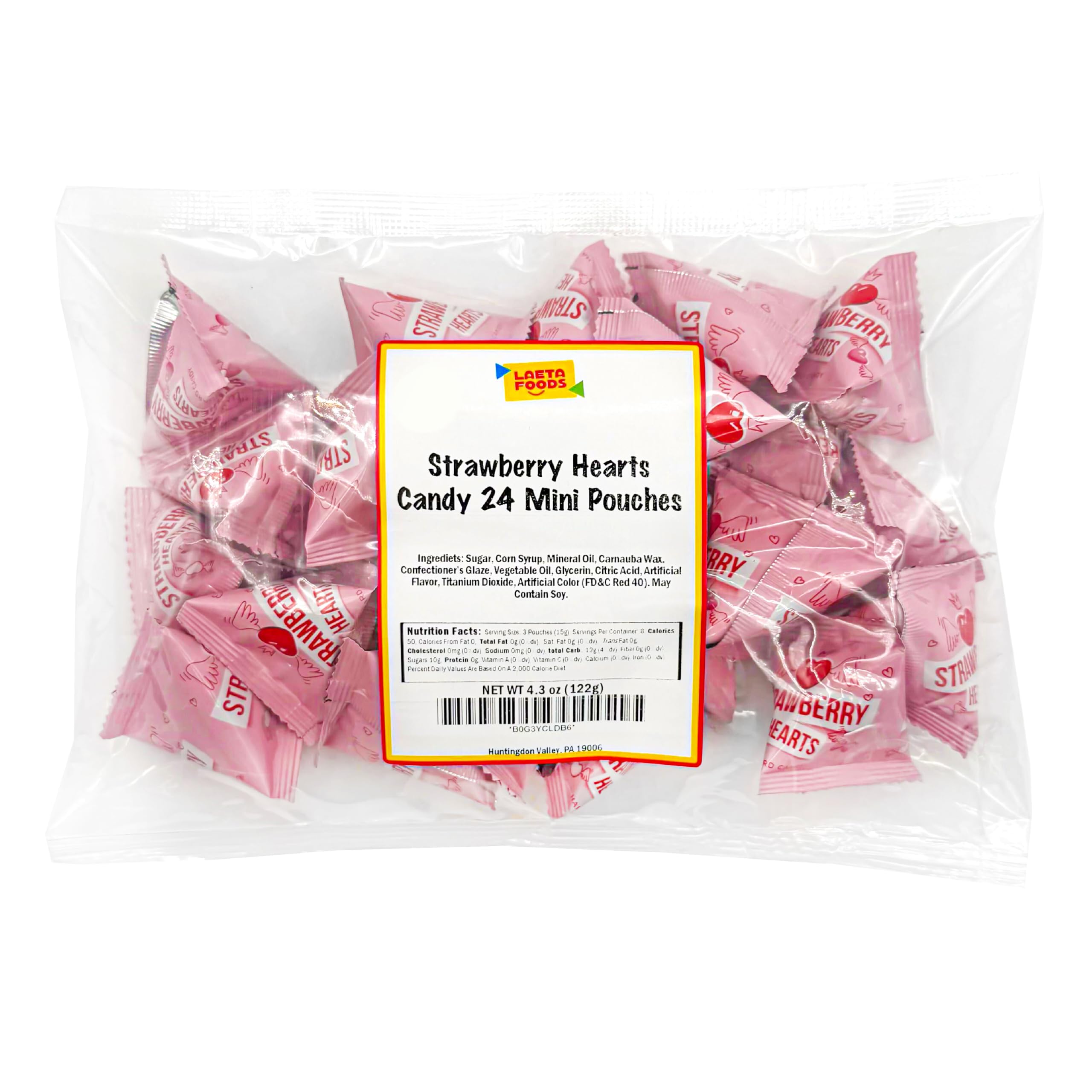 LAETAFOOD Strawberry Hearts suit school events, offices, and community gatherings.