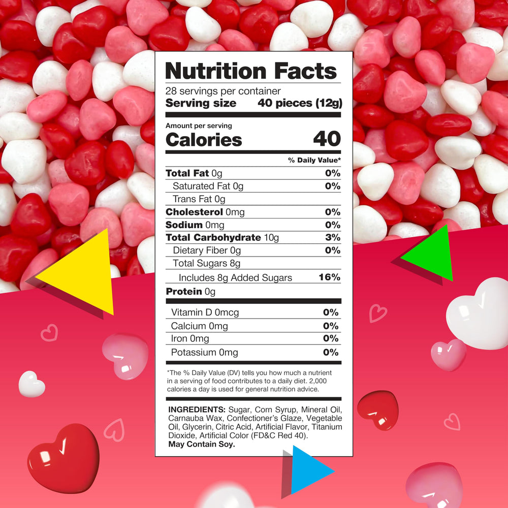 LAETAFOOD Strawberry Hearts Candy red-pink-white pieces brighten gift jars