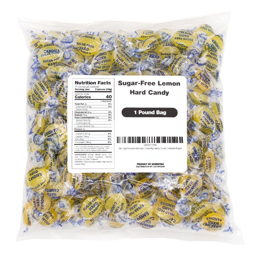 LAETAFOOD sugar-free lemon candy bag for convenient on-the-go snacking